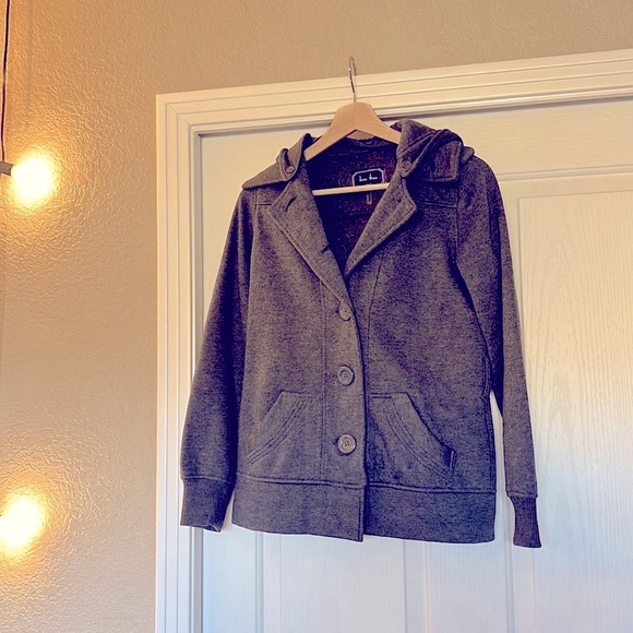 Beautiful dark grey washable hooded jacket, dress up or down - Picture 2 of 6